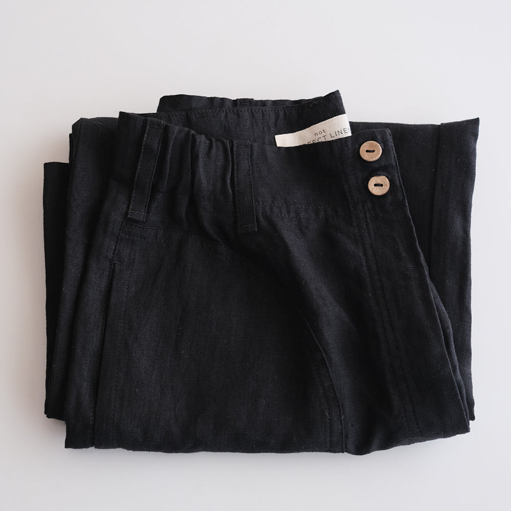 フィットフレアリネンパンツ