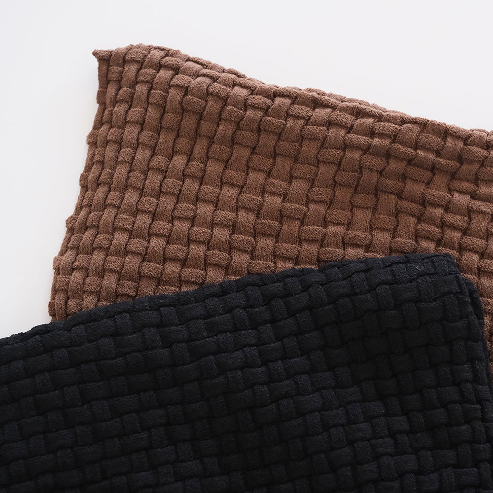 Cotton-boucle Basket Scarf