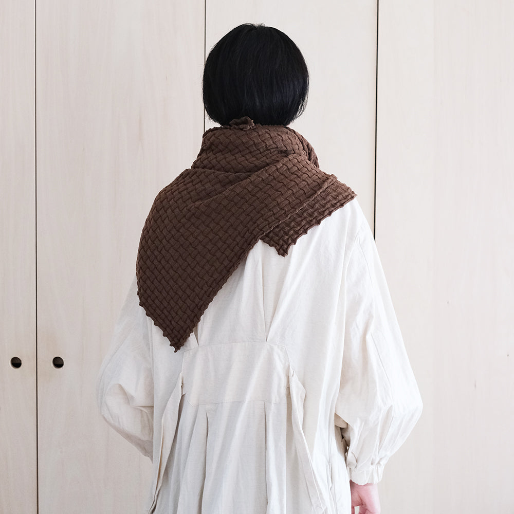 Cotton-boucle Basket Scarf