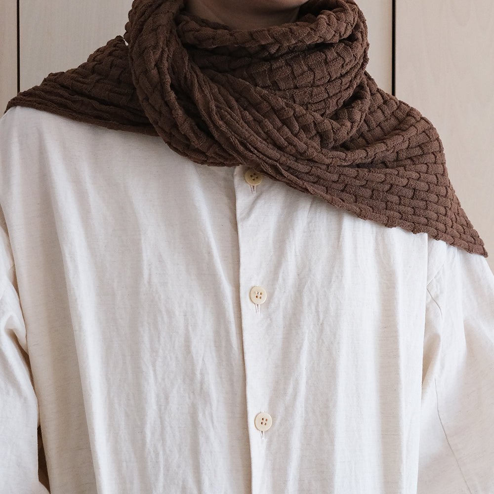 Cotton-boucle Basket Scarf