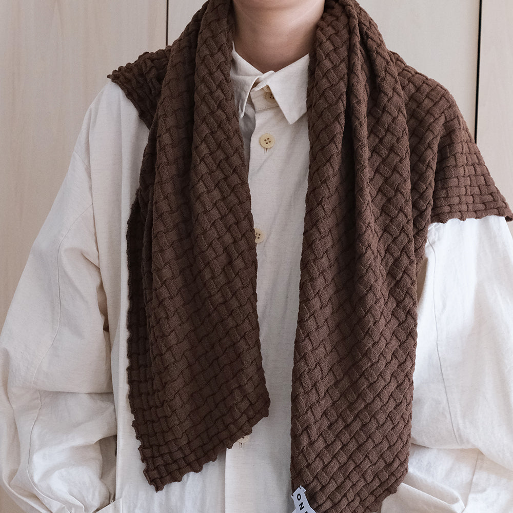 Cotton-boucle Basket Scarf