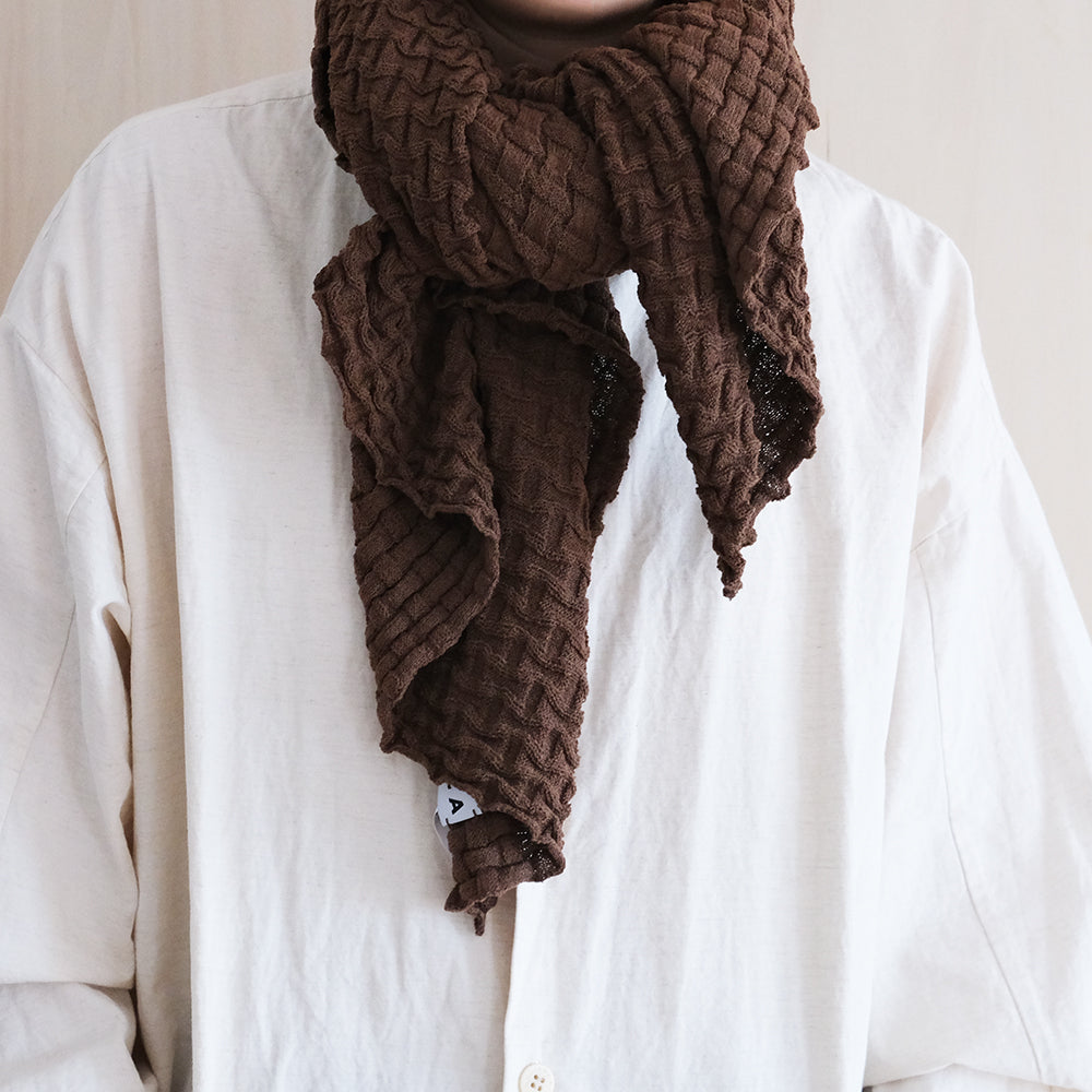 Cotton-boucle Basket Scarf