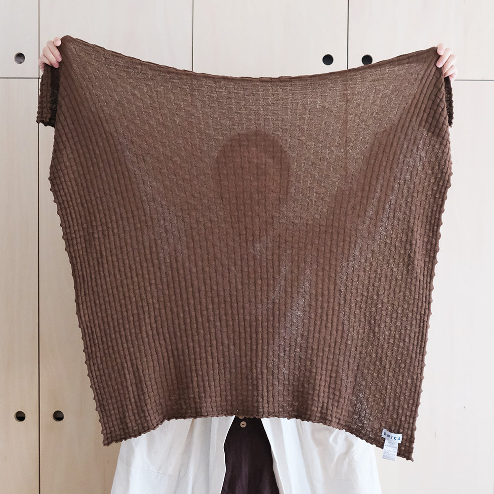 Cotton-boucle Basket Scarf