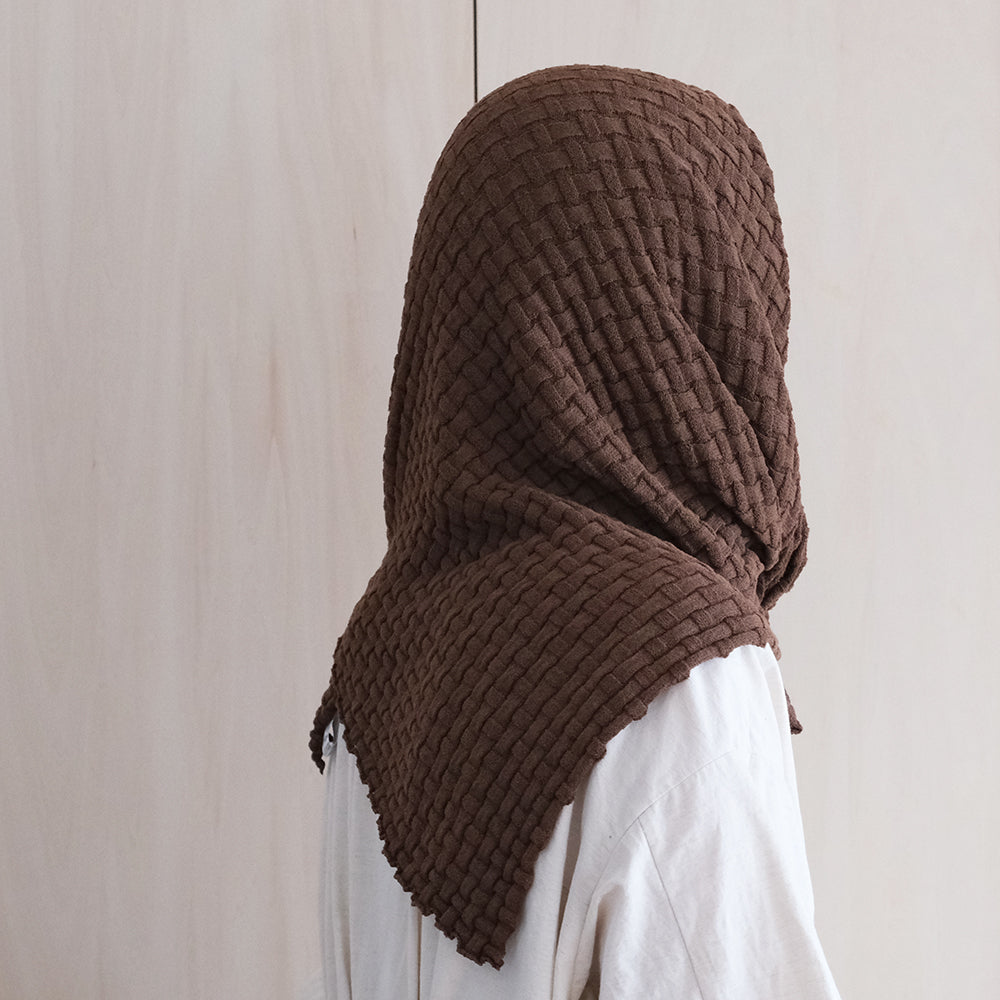 Cotton-boucle Basket Scarf